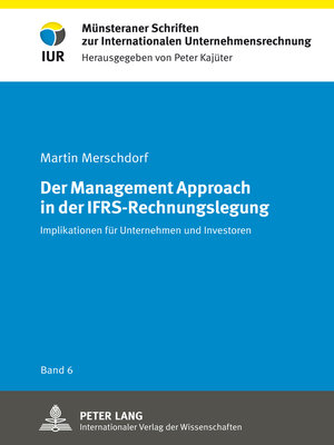 cover image of Der Management Approach in der IFRS-Rechnungslegung